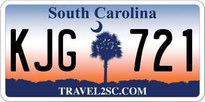 SC license plate KJG721