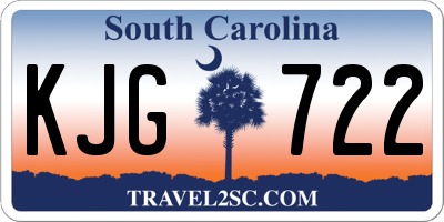 SC license plate KJG722