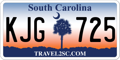 SC license plate KJG725
