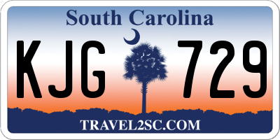 SC license plate KJG729