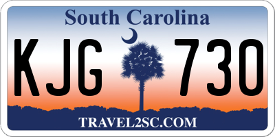 SC license plate KJG730