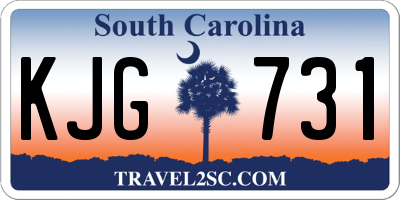 SC license plate KJG731