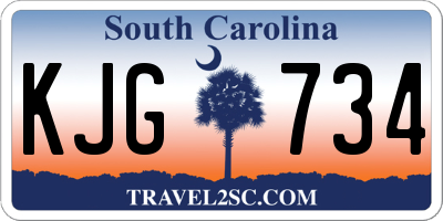 SC license plate KJG734