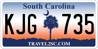 SC license plate KJG735