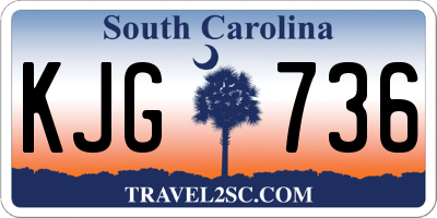 SC license plate KJG736