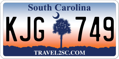 SC license plate KJG749