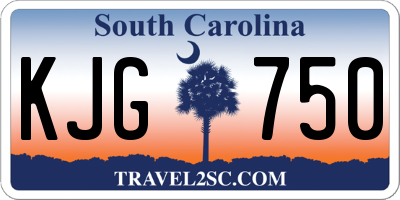 SC license plate KJG750