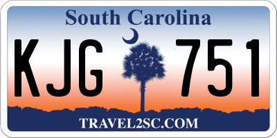 SC license plate KJG751