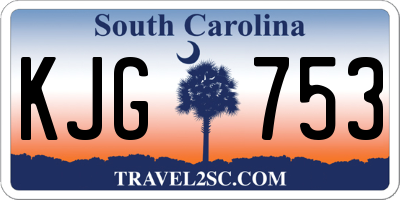 SC license plate KJG753