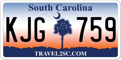 SC license plate KJG759