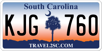 SC license plate KJG760