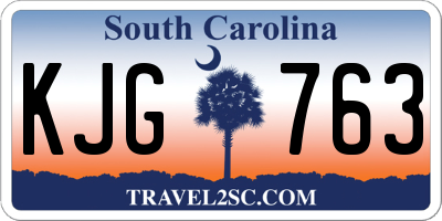 SC license plate KJG763