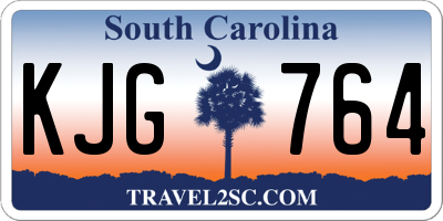 SC license plate KJG764