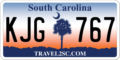 SC license plate KJG767