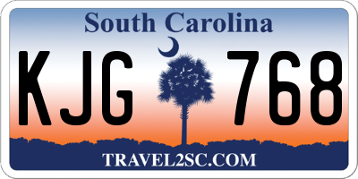 SC license plate KJG768