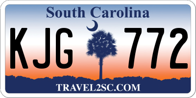 SC license plate KJG772