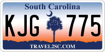 SC license plate KJG775