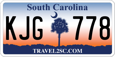 SC license plate KJG778