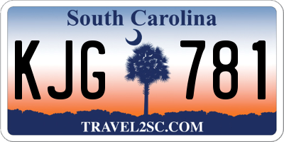 SC license plate KJG781