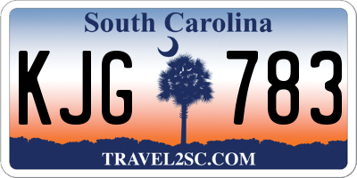 SC license plate KJG783