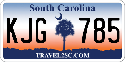 SC license plate KJG785