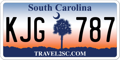 SC license plate KJG787