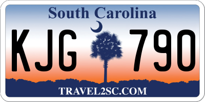 SC license plate KJG790