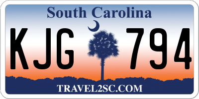 SC license plate KJG794