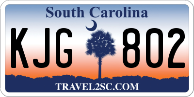 SC license plate KJG802