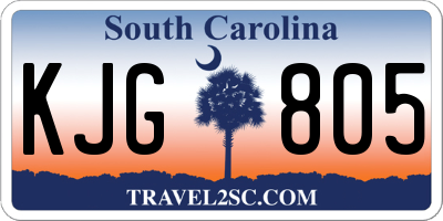 SC license plate KJG805