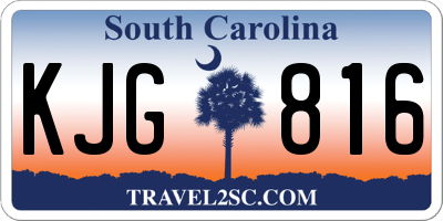 SC license plate KJG816