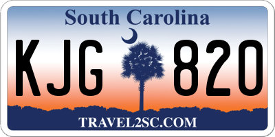 SC license plate KJG820