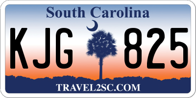 SC license plate KJG825