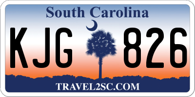 SC license plate KJG826