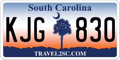 SC license plate KJG830