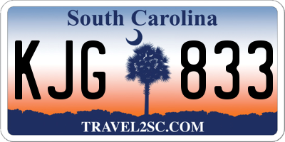 SC license plate KJG833