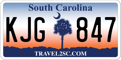 SC license plate KJG847
