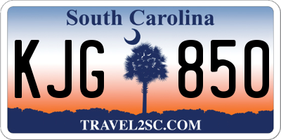 SC license plate KJG850