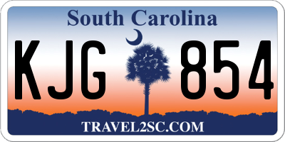 SC license plate KJG854