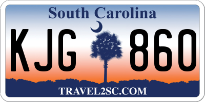 SC license plate KJG860