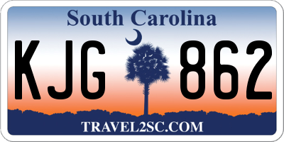SC license plate KJG862