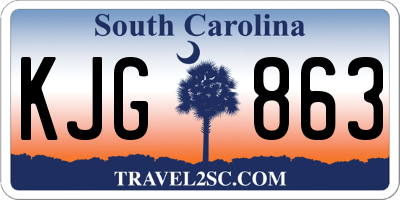SC license plate KJG863