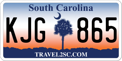 SC license plate KJG865