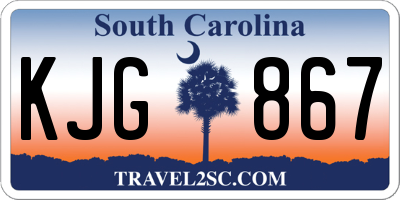 SC license plate KJG867