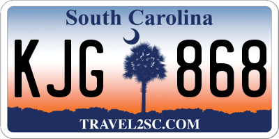 SC license plate KJG868
