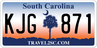 SC license plate KJG871
