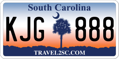 SC license plate KJG888