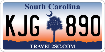 SC license plate KJG890