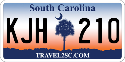 SC license plate KJH210