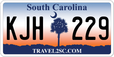 SC license plate KJH229